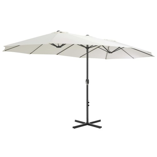 Alu Sonnenschirm Doppel Oval Marktschirm Handurbel Gartenschirm 460x270x246cm - Bild 4 von 77