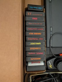Atari 7800 ProSystem Console Lot w/ Controllers & Games (Donkey Kong, Pac-Man)