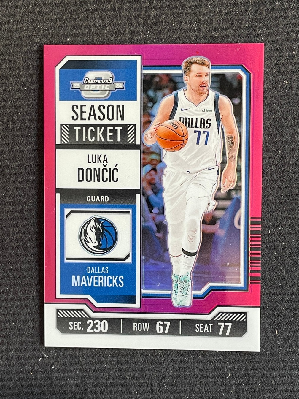 Luka Doncic 2023-24 Panini Contenders Optic Pink /75 #43