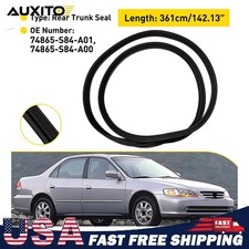 Rear Trunk Lid Weatherstrip Rubber Seal Gasket Black For 1998-2002 Honda Accord