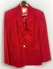 Ladies Talbots 100 Pure New Wool Blazer Brick Red Size 16