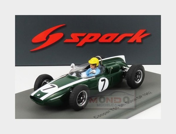 1:43 Spark Cooper F1 T55 #7 Holland Gp 1962 T.Maggs Green White S8071 Modellbau-image