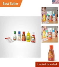 Melissa and Doug 5-Piece Favorite Condiments Play Food Set Play Ketchup and M