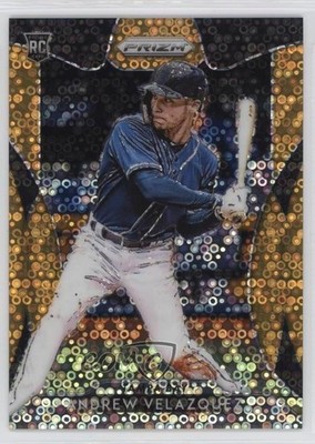 2019 Prizm Tier III Neon Orange Donut Circle Andrew Velazquez Rookie RC 0x0k