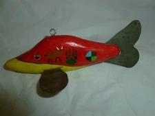 Vintage 5-3/4 Inch Wood Kelly Olson Ice Spearing Decoy  Lot M-865