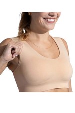 Copper Life Women's Seamless Shoulder Support Compression Bra Beige