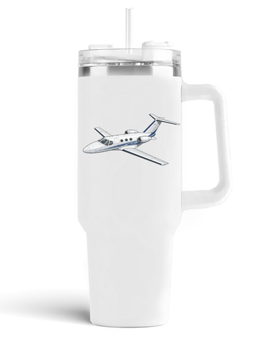 Gobelet d'extinction en acier inoxydable Cessna Citation Mustang 40 oz - Photo 1/3