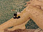 1930s Wooden Puzzle 310 p. (Reclining Nude)-MISSING 1 p.- INTRICATE CUT-Art Deco — photo 4