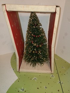 Green Mercury Glass Trees with Lights - TheHolidayBarn.com Vtg St. Nick Green 13\