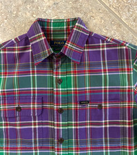 Polo Ralph Lauren Button Down Shirt Men's S Purple/Red Multi Plaid L/S 125 NWT