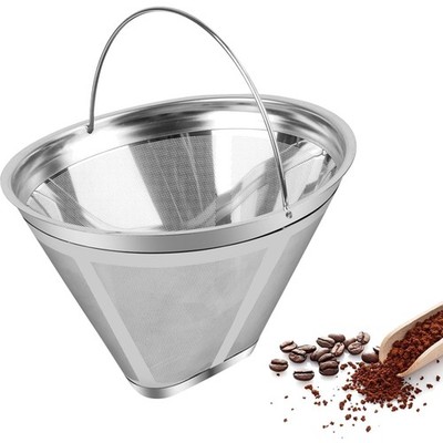 Kaffeefilter Größe 4 Wiederverwendbar Kaffeefilter Edelstahl Kaffee Dauerfilt...