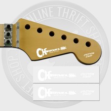 Charvel Made In USA Custom Waterslide Guitar Headstock Decals WHITE Set of 2