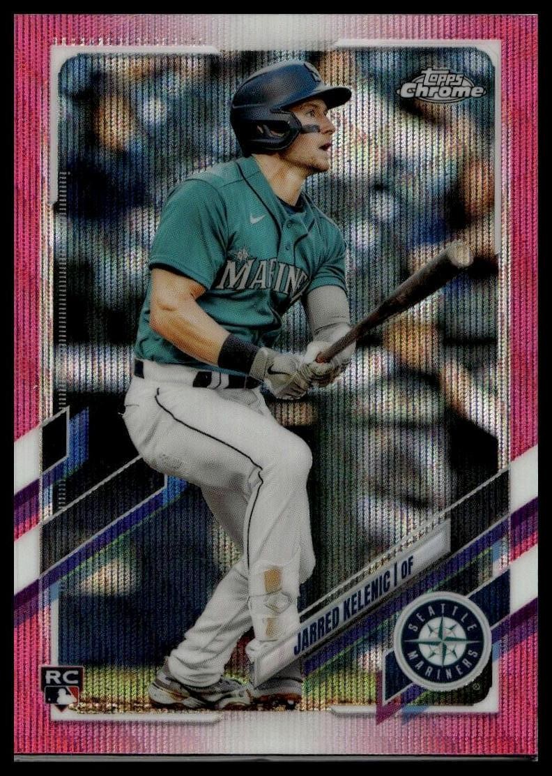 2021 Topps Chrome Update #USC20 Jarred Kelenic Pink Wave Refractor RC