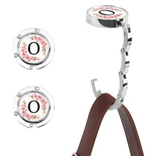 2PCS Ganci per Borsa Lettera A-Z, Gancio Borsa da Tavolo Personalizzato con Iniz