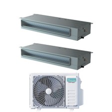 Condizionatore Climatizzatore Hisense Dual Split Inverter Canalizzato ADT 12000+
