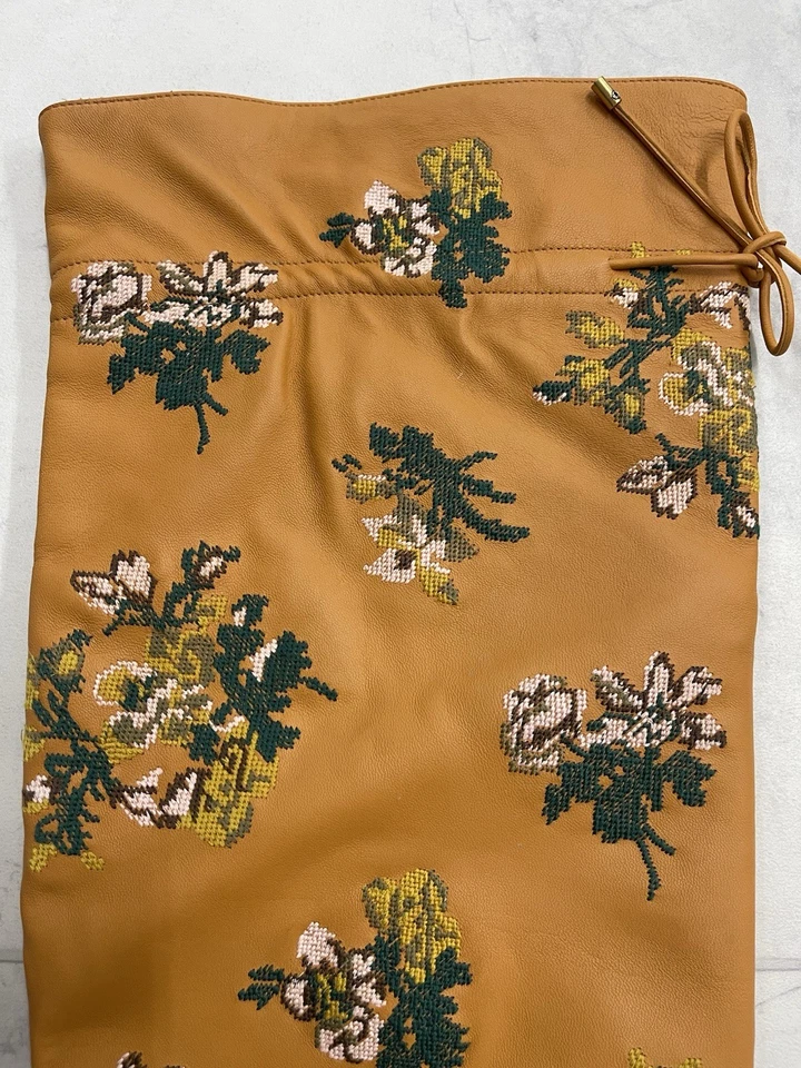 NUEVO EN CAJA Bota Tory Burch Lila Bordada Sobre la Rodilla en Terracota Talla:6.5 Foto 4 de 4