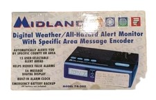 Midland 74-200 NOAA Digital All Weather RadioClock Hazard Alert Monitor Receiver
