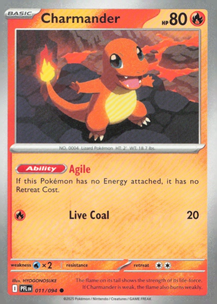 Charmander Common ME02: Phantasmal Flames 011/094 NM