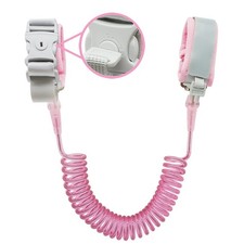 Toddler Safety Wrist Leash 8.2ft with Key Lock, Breathable Pink Anti-Lost Link