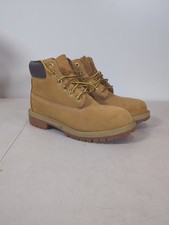 Timberland Boys 6 Inch Premium Waterproof Wheat Nubuck Boots 12709 Boys Size 3