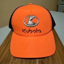 Kubota K-Product Cap Black Strap Back Adjustable Hook Loop Closure Hat