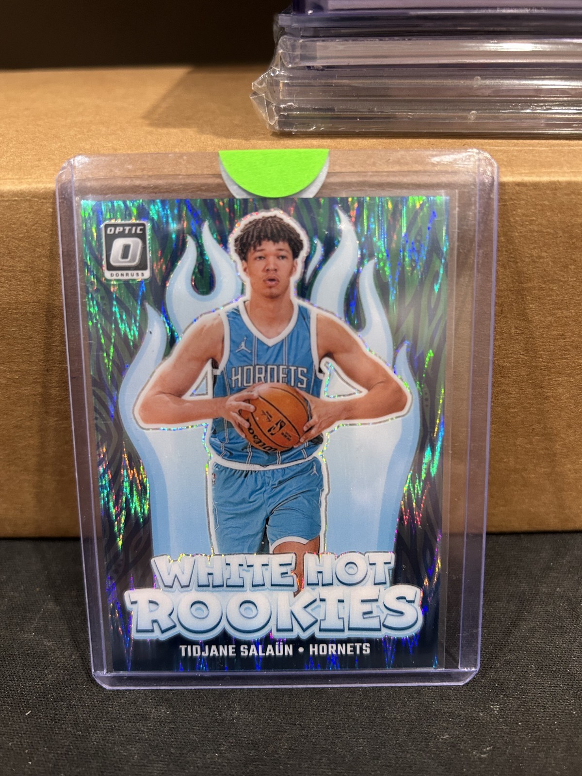 2024-25 Donruss Optic Tidjane Salaun White Hot Rookies Green Shock /149 #3