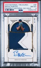 2024 Panini NT Brock Porter Prospect Material Signatures Gold /25 Patch PSA