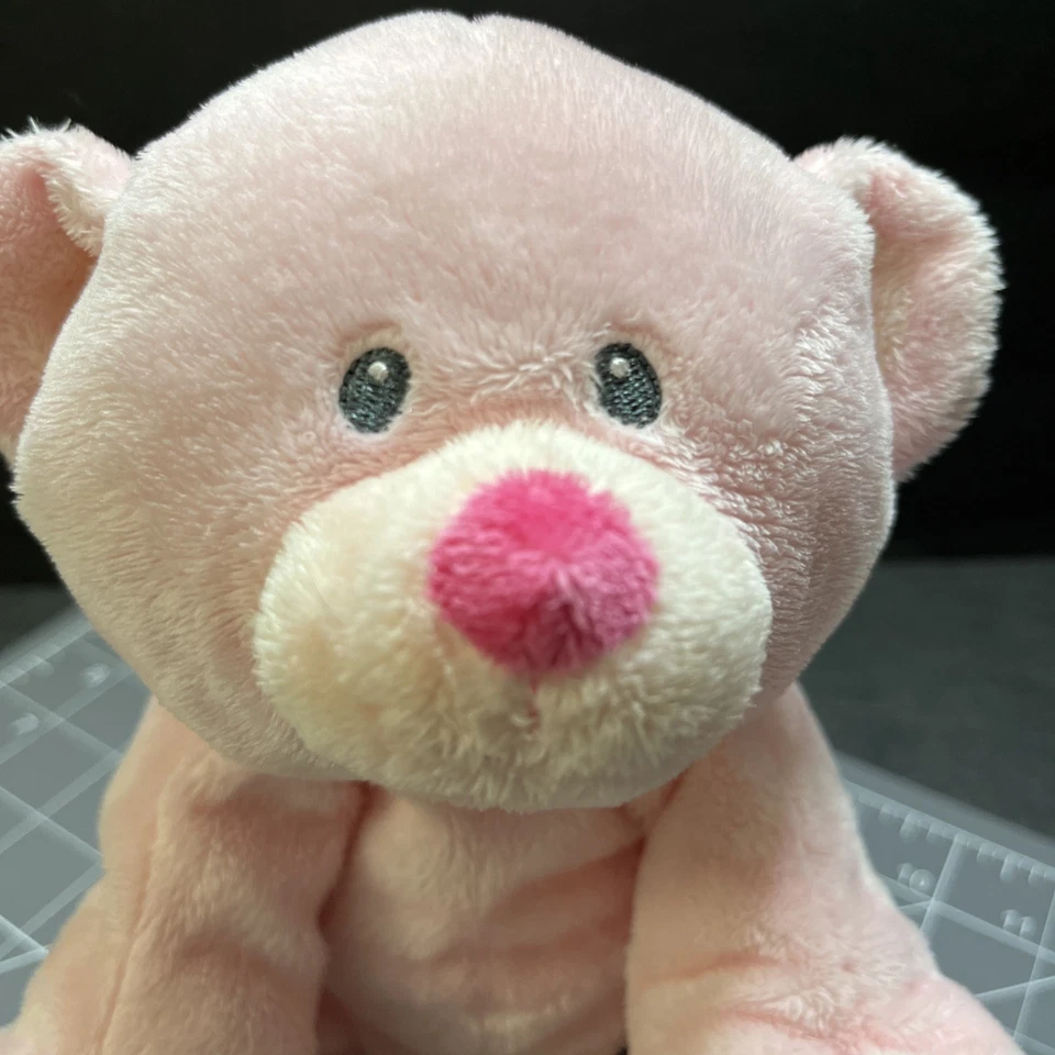 Oso de peluche TY TyLux Pluffies PInk Baby 2010 cosido ojos grises nariz rosa SIN ETIQUETA Foto 2 de 4
