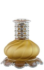 Amber Glass Alexandria’s Oil Fragrance Lamp/Diffuser Gold Rhinestones (H)
