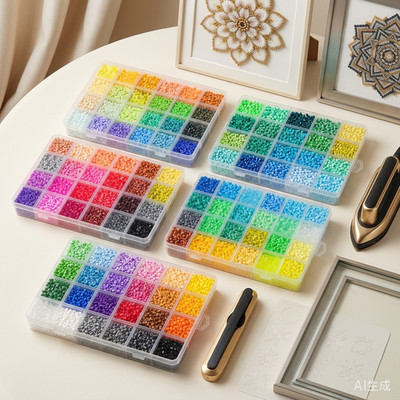 Fuse Beads Kit 24 Colors DIY Pixel Art Beads Set Iron Beads Craft Kit