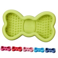 Lick Mat for Dogs, Anti-pilled Bow Tie Lick Bowls for Anxiety S A-Green