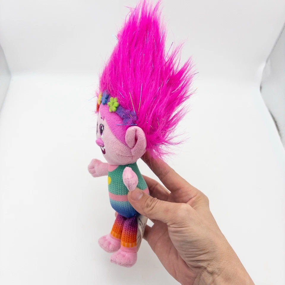 "Muñeco de peluche Dreamworks Trolls World Tour Grand Finale Poppy 8"" corona de flores" Foto 2 de 4