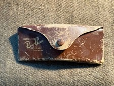 WWII era Genuine Leather B L Ray Ban Sunglasses Case Not for Large Size