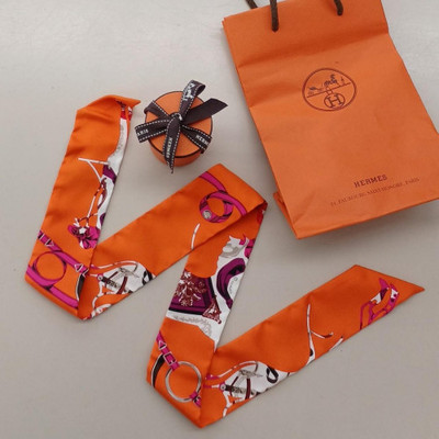 HERMES Twilly Schal Orange
