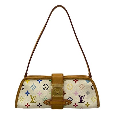 Louis Vuitton Shirley Monogram Multicolore Shoulder Bag M40049 Blanc Synthetic L