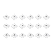Square Nuts (M6x13x4mm) 25Pcs, Carbon Steel Hardware Nuts Silver Tone