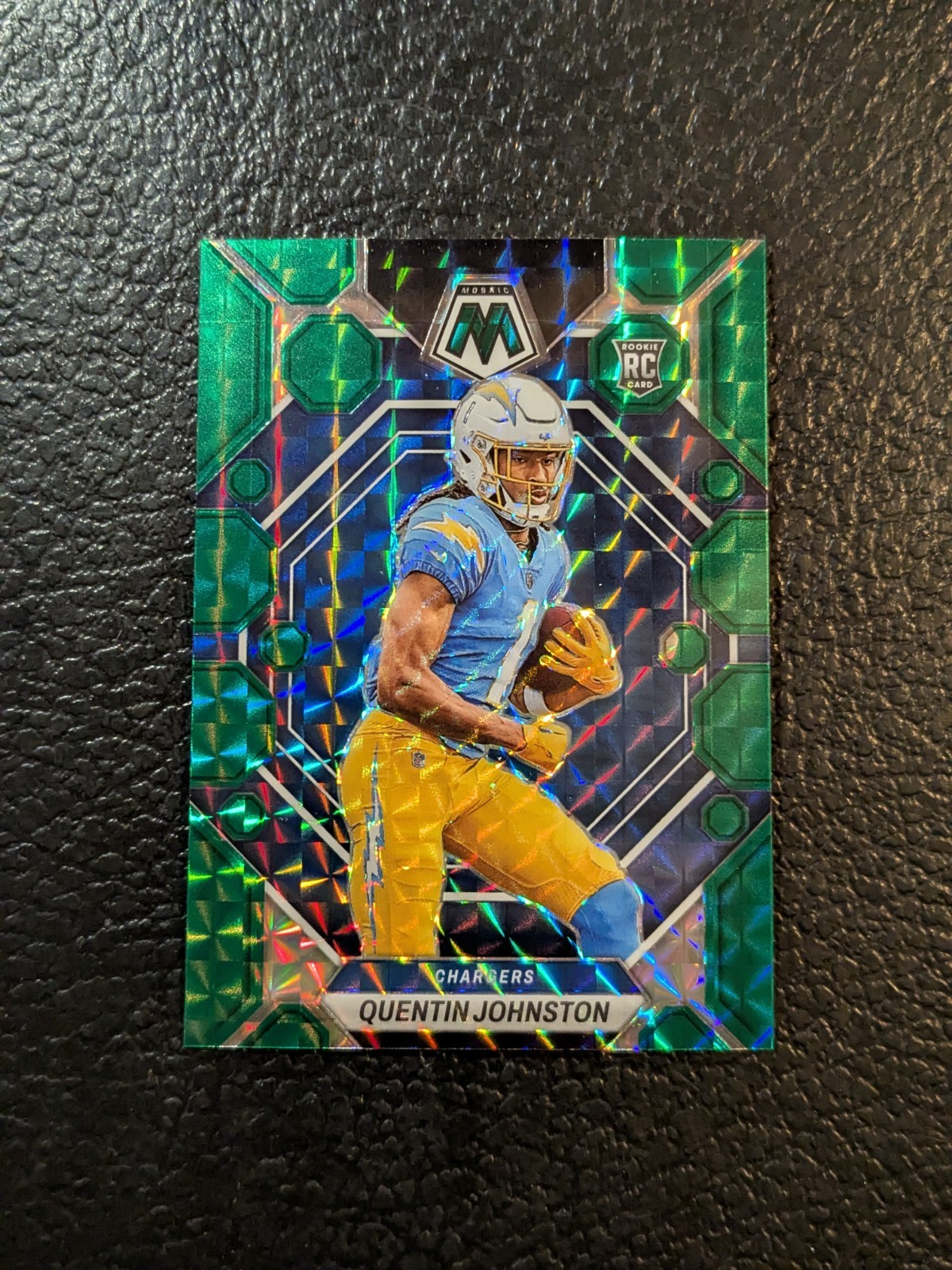 Quentin Johnston 2023 Mosaic Football #356  RC Green Mosaic Prizm Chargers ⚡⚡