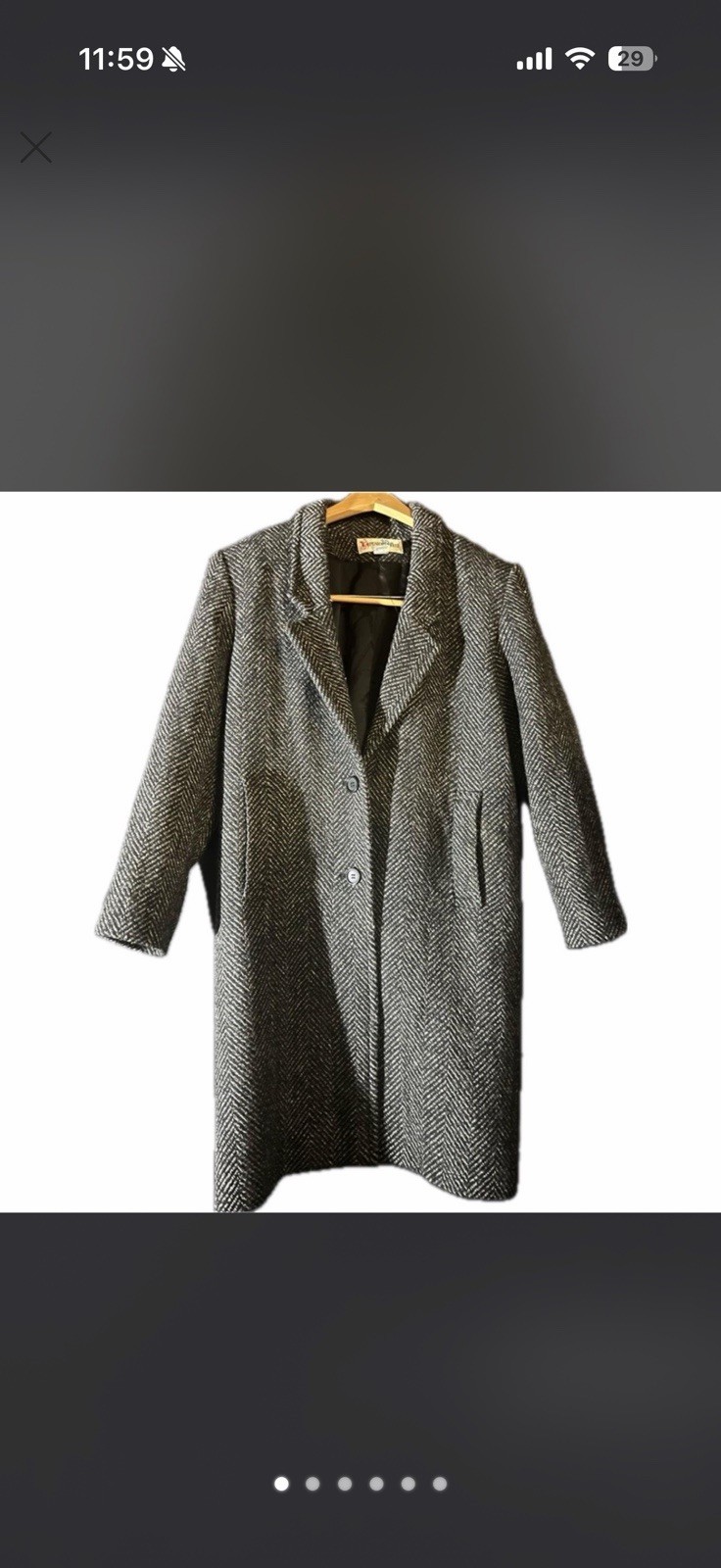 Herringbone wool coat