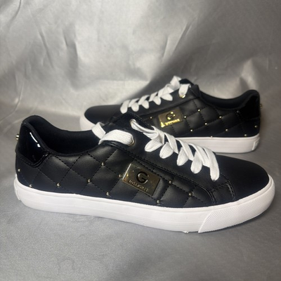 #ad GBG Los Angeles by Guess Quilted Black and White Low Top Sneakers Women Size 7.5 $28.99