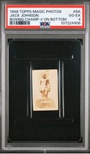 1948 Topps Magic Photo Boxing Jack Johnson #6A PSA 4 # on Bottom Pop 1, 3 Higher