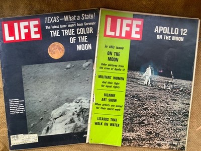 Lot 2 Life  Magazine Dec 12 1969 Apollo 12    July 1,1966 Surveyor  NASA History