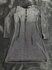Hollister Silver Sparkly Key Hole Dress Size small Bodycon in good condition