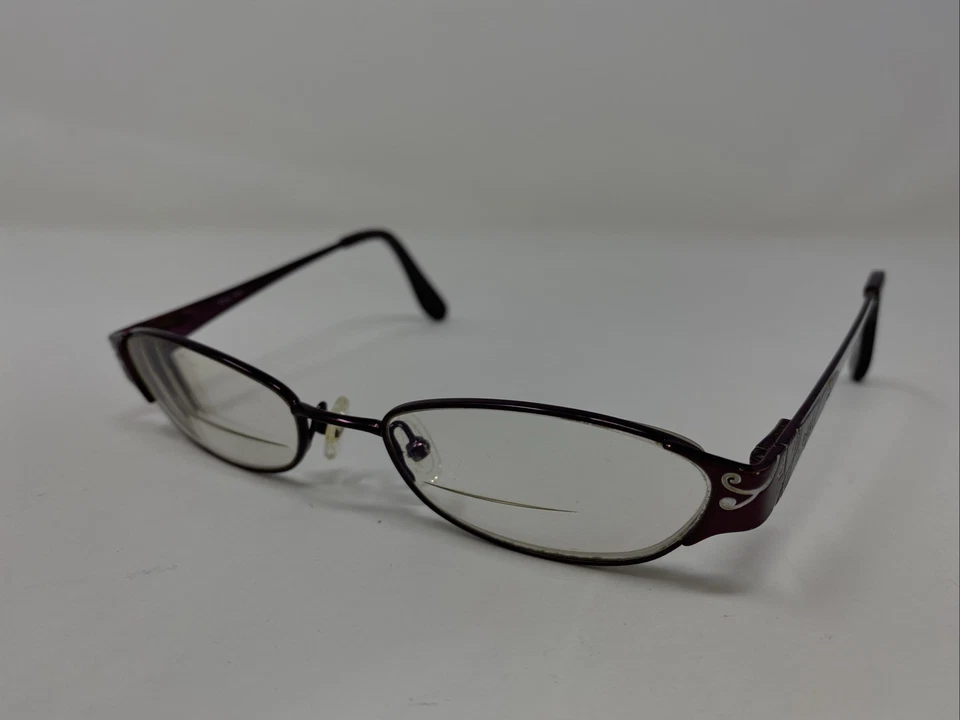 Marco de gafas Phoebe Couture P235 PUR 49-17-130 de borde completo de metal púrpura WX96 Foto 2 de 4