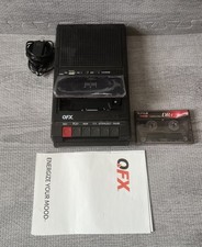 QFX RETRO-39 Shoebox Cassette Tape Recorder AUX/USB Built In Mic In Box W/ Tape