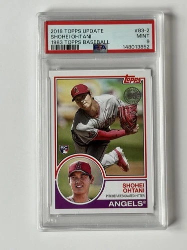 2018 Topps Update Shohei Ohtani #83-2 RC 1983 B.B. Rookies PSA 9 MINT RARE!