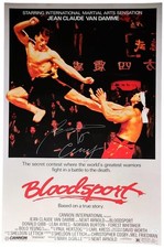 Bolo Yeung Signed Bloodsport 24x36 Poster w Chong Li Exact Proof