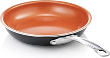 Gotham Steel 9.5 Inch Copper Non Stick Frying Pans, Ceramic Non Toxic Frying Pan