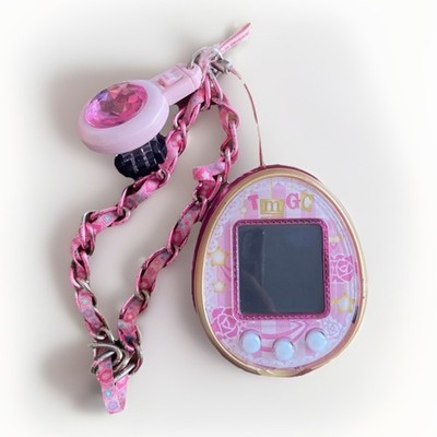 Bandai Tamagotchi 4U Pink with Flower Cover＆strap Rare Tested