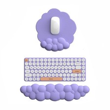 Cloud Keyboard Wrist Rest and Mouse Pad with Wrist Rest Set Ergonomic Cute Ha...