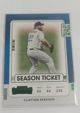 2021 Panini Contenders - Season Ticket Clayton Kershaw #3 Green